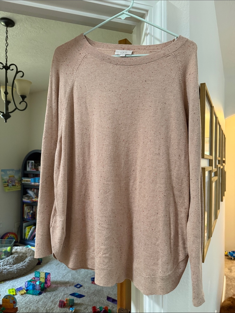 LOFT Blush Pink Long Sleeve Knit Sweater